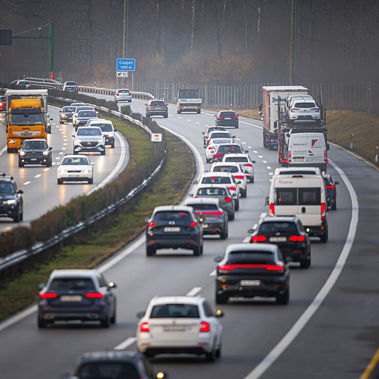 Un comité lémanique s'oppose à l'élargissement à deux fois trois voies de l'autoroute A1 entre Le Vengeron (GE) et Nyon (VD) (archives).