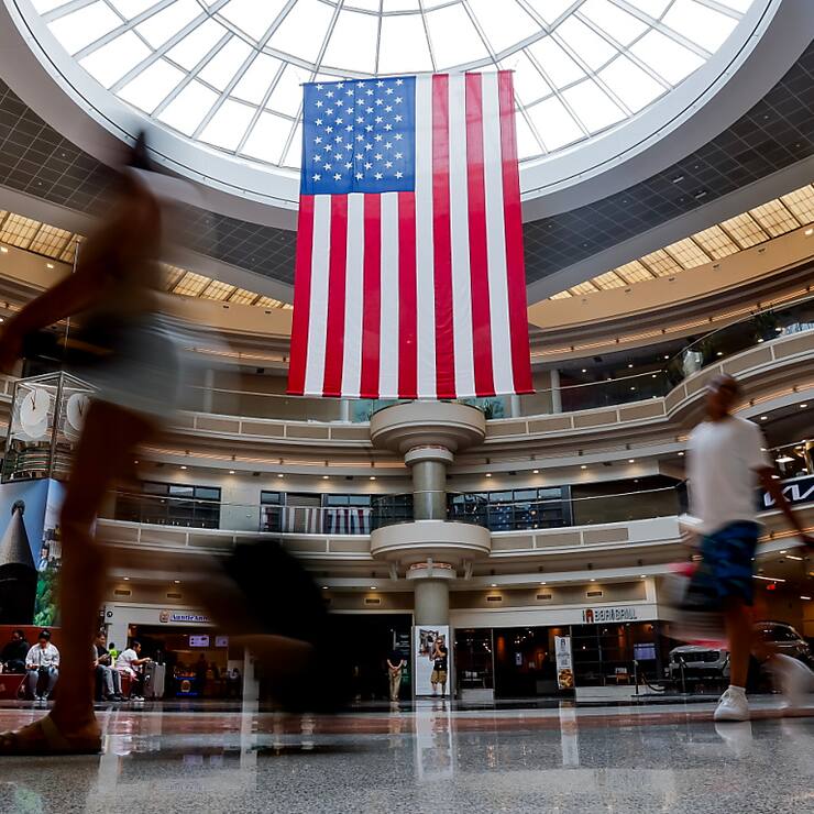 La progression du produit intérieur brut (PIB) des Etats-Unis entre avril et juin avait été portée par la consommation et l'investissement. EPA/ERIK S. LESSER