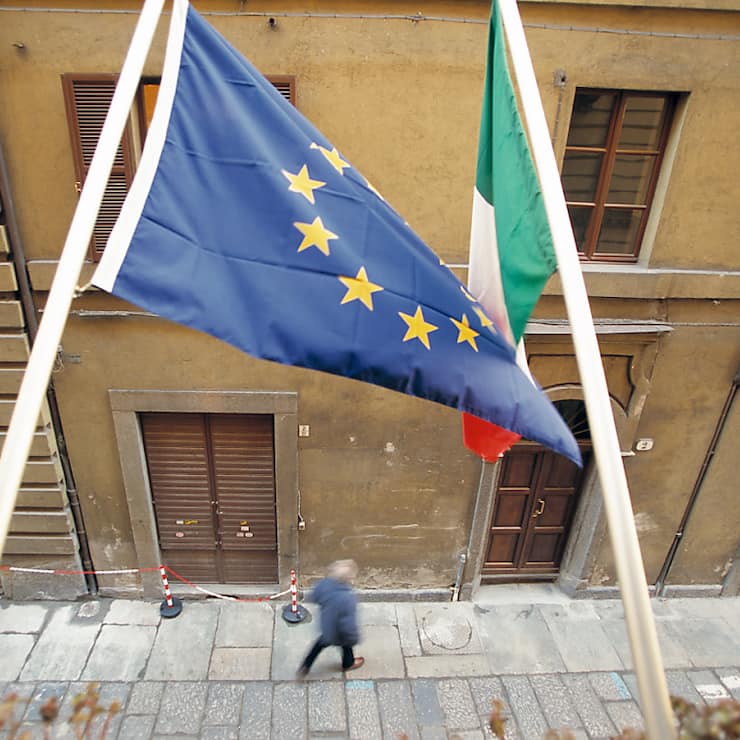 Pour l'ensemble de l'année, la Banque d'Italie table sur une inflation de 1,1%, après une hausse des prix de 5,9% en 2023. (KEYSTONE/Urs Flueeler)