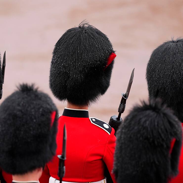 Les gardes royaux pourraient voir leurs bonnets devenir synthétiques (Archives).