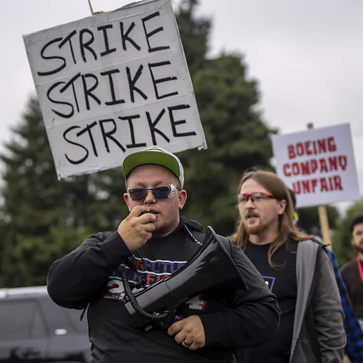 La grève entraînera la fermeture de deux grandes usines d'assemblage d'avions dans la région de Puget Sound, dans l'Etat de Washington (archives).