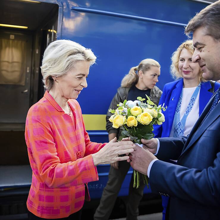 Ursula von der Leyen est arrivée vendredi à Kiev.