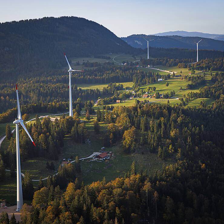 Après le parc éolien de Sainte-Croix, ici en photo, Vaud pourrait accueillir celui de la Grandsonnaz dès 2026 (archives).