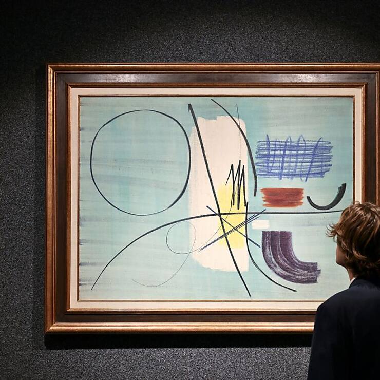 Ce tableau de Hans Hartung est parti pour 1,2 million mercredi lors d'une vente aux enchères de la maison Piguet à Genève.