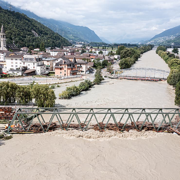 Les communes de Sierre et de Chippis ont particulièrement souffert des inondations surevenues en juin dernier. (Archives).