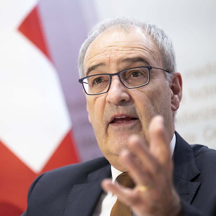 Le ministre de l'économie Guy Parmelin s'est exprimé face à la presse à l'issue d'une table ronde (archives).