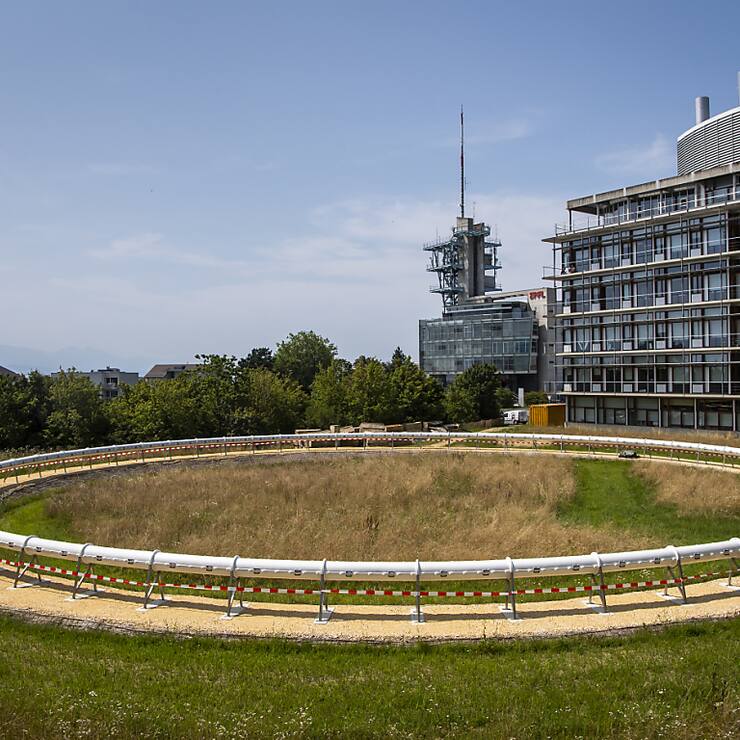 L'infrastructure d'essai Hyperloop sur le campus de l'EPFL, présente un diamètre de 40 cm et une circonférence de 125, 6 m (archives).