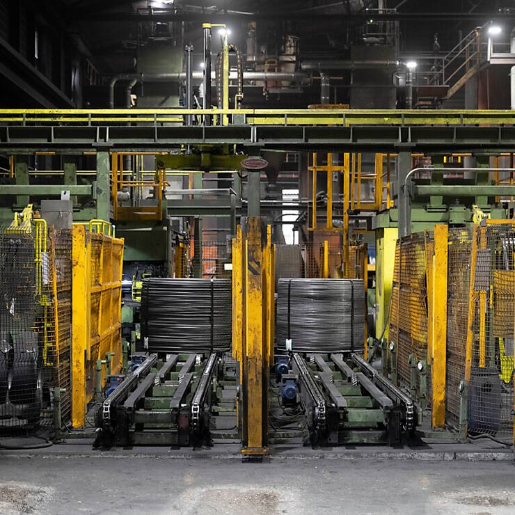 Bobines de fer empilées sur le site de production de Gerlafingen. (image d'archive)