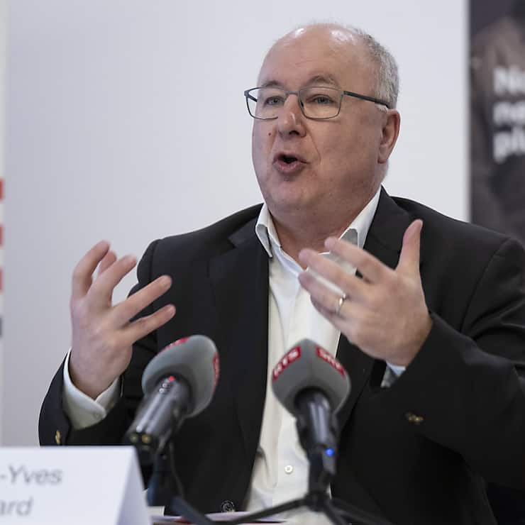 Le président de l'USS Pierre-Yves Maillard était l'invité samedi de l'émission "Samstagsrundschau" de la radio de service public alémanique SRF (Archives).