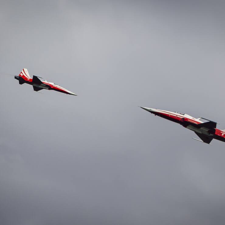 La Patrouille suisse contribue également à l'effort d'économie (archives).