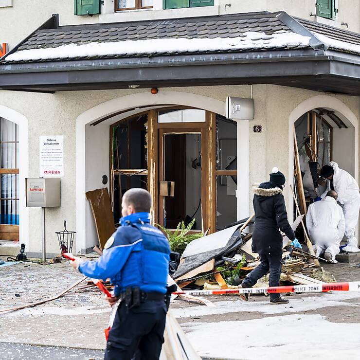 Les attaques à l'explosif de distributeurs de billets de banque font souvent de gros dégâts, comme ici à Bière en 2023 (Archives).