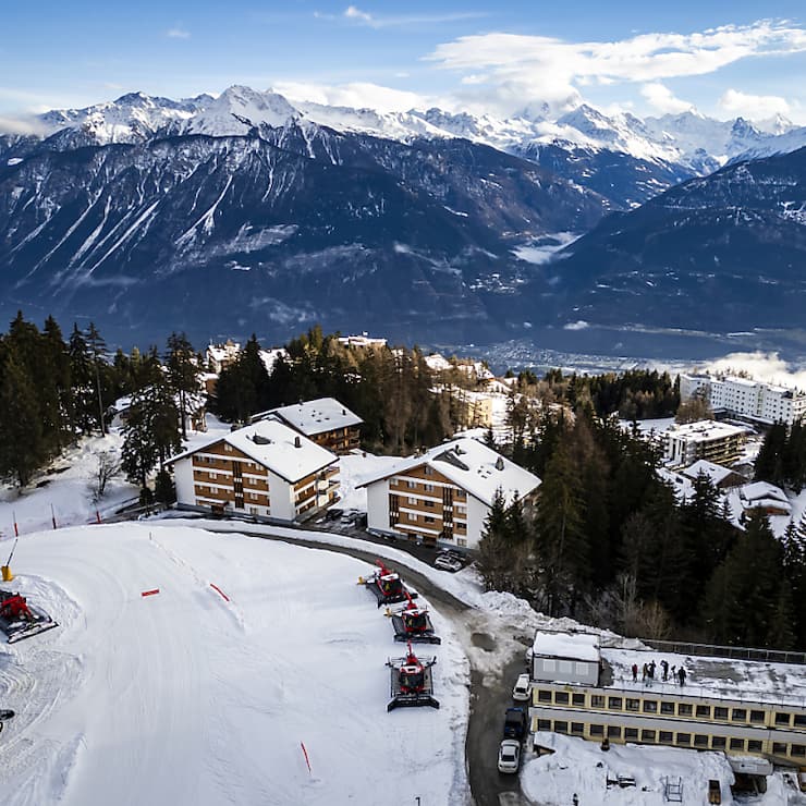 Des riverains s'opposent aux travaux prévus pour adapter l'aire d'arrivée de la piste Nationale de Crans-Montana (archives).