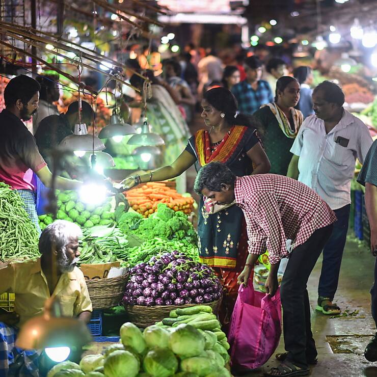 L'économie indienne devrait connaître une croissance économique de 6,3% à 6,8% sur son prochain exercice financier, une des plus performantes au monde mais moins dynamique qu'espéré. (archives)