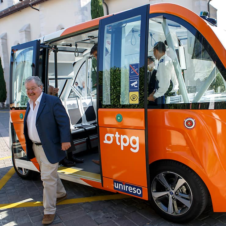 Depuis plusieurs années, des entreprises testent les véhicules autonomes, à l'image des Transports publics genevois (TPG) (archives).