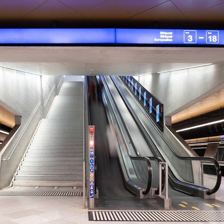 Une partie des étages inférieurs à la gare centrale de Zurich a dû être bouclée dimanche (image symbolique).