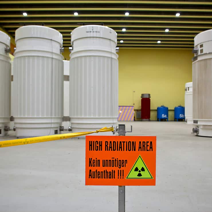 Le centre de stockage intermédiaire de Würenlingen abrite 85 conteneurs Castor de plusieurs tonnes contenant du combustible nucléaire usagé hautement radioactif (archives).