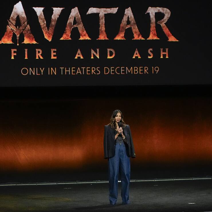 L'actrice Zoe Saldana a levé le voile à Las Vegas sur le prochain "Avatar: Fire and Ash" qui sortira en décembre.