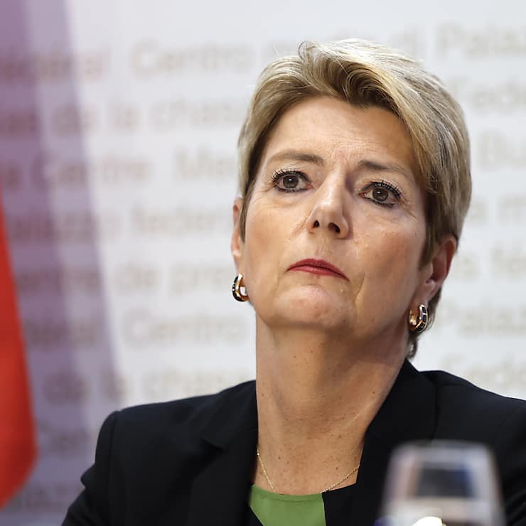 La présidente de la Confédération Karin Keller-Sutter estime que la Suisse peut faire valoir ses points forts et ses avantages lors de négociations avec les Etats-Unis sur les droits de douane (archives).