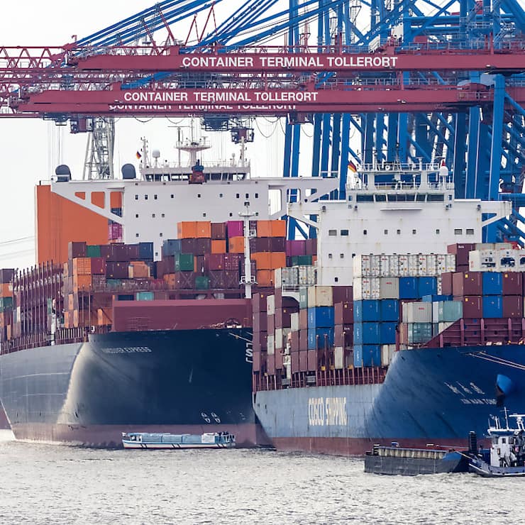 Le grand voisin d'outre-Rin a observé une accélération des exportations vers le pays de l'oncle Sam, préalable à l'adoption de droits de douane punitifs à l'égard du reste du monde. (archive)