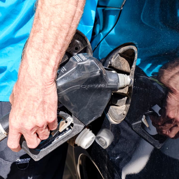 La baisse des prix à la pompe a fait ralentir l'inflation aux Etats-Unis (archives).