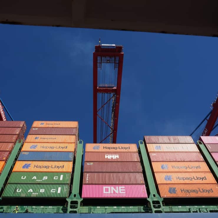 La bonne performance de l'économie allemande est liée aux "effets d'entraînement du conflit commercial avec les Etats-Unis", les entreprises ayant anticipé une future augmentation des prix liée à la guerre commerciale initiée par Donald Trump. (archives)