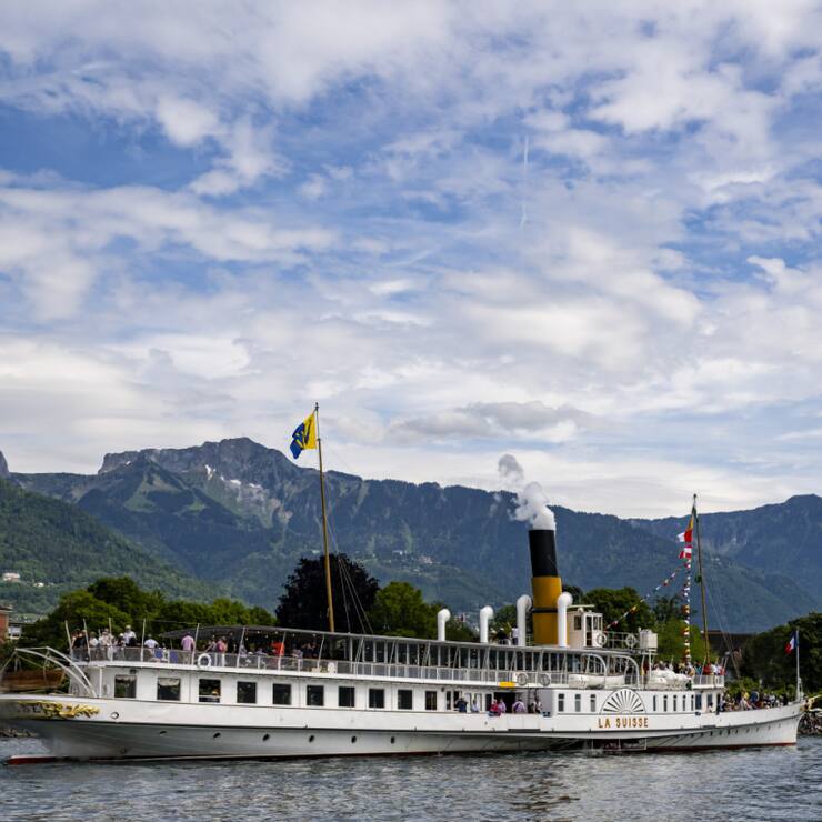 Le bateau "La Suisse" de la flotte Belle Epoque de la CGN est momentanément immobilisé en raison d'un soucis technique (archives).