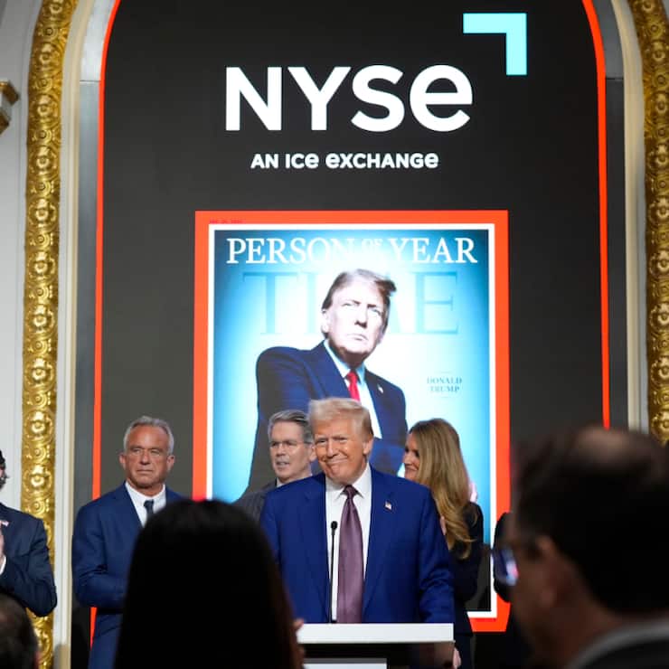 La personnalité de l'année du Time sera la même dans les versions américaine et française du magazine. L'an dernier, la distinction avait été attribuée à Donald Trump (archives).