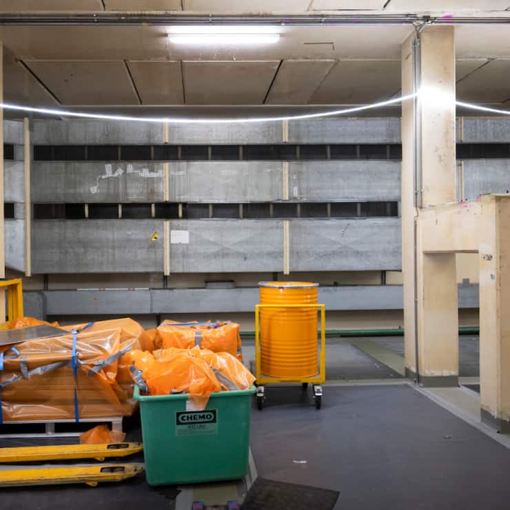 Les locaux de la condensation de la centrale nucléaire de Mühleberg ont été pratiquement vidés de leur contenu.