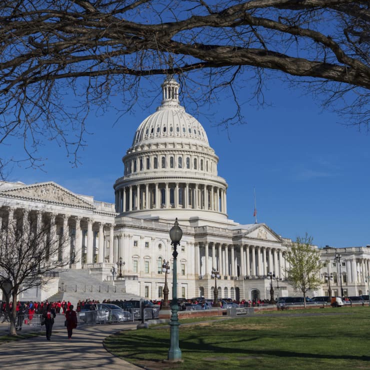 L'économie américaine s'est contractée plus que prévu au cours des trois premiers mois de l'année. Ici le Capitole à Washington. (archive)