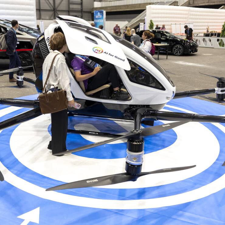Le véhicule aérien autonome est pour le moment au sol à Genève mais il pourrait débarquer assez rapidement dans l'espace aérien en Suisse.