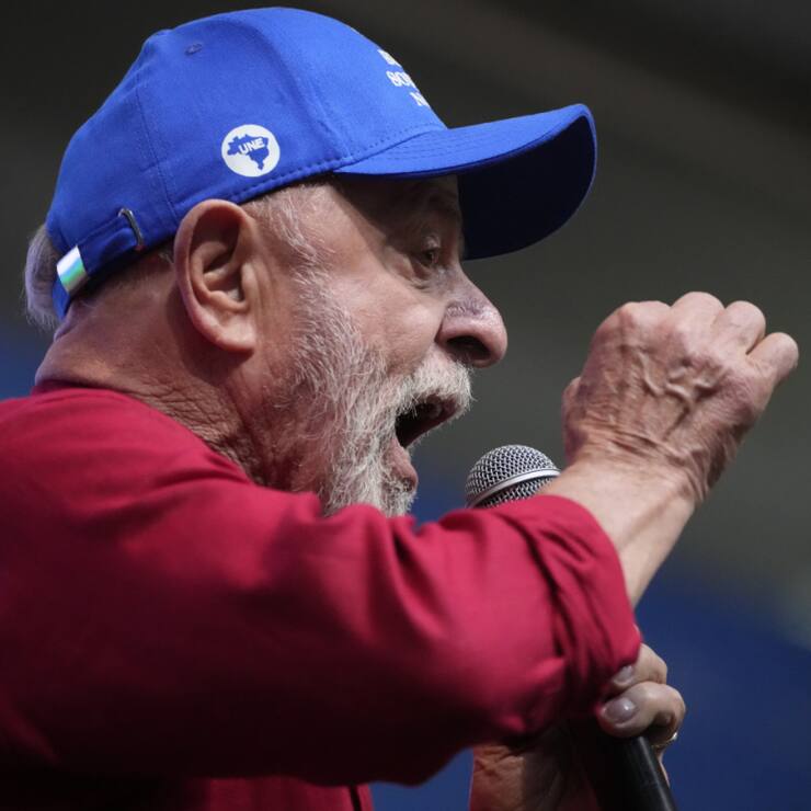 Le président brésilien Luiz Inacio Lula da Silva s'est exprimé lors de l'ouverture du 60e congrès de l'Union nationale des étudiants à Goiania.