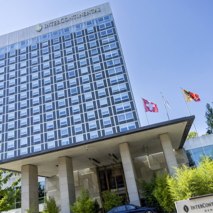 Les parlementaires suisses et américains se sont rencontrés à l'hôtel Intercontinental, où la sécurité a été renforcée.