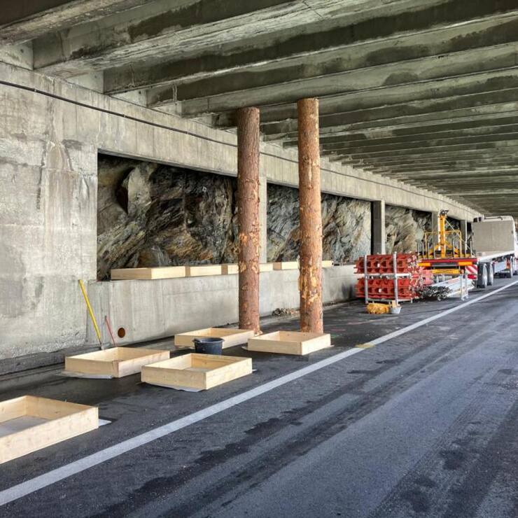 L'intérieur de la galerie des Toules a été endommagé par une avalanche le 17 avril dernier.