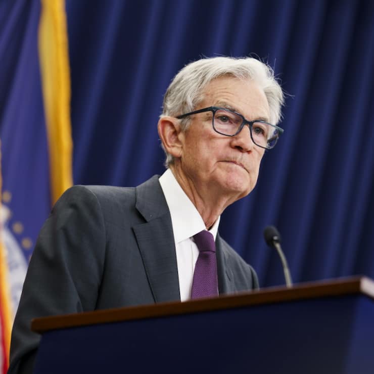 Le discours du président de la Fed, Jerome Powell, a immédiatement été interprété par les investisseurs comme une façon de préparer le terrain à des baisses de taux à l'occasion de la prochaine réunion de la banque centrale des Etats-Unis, en septembre (archives).