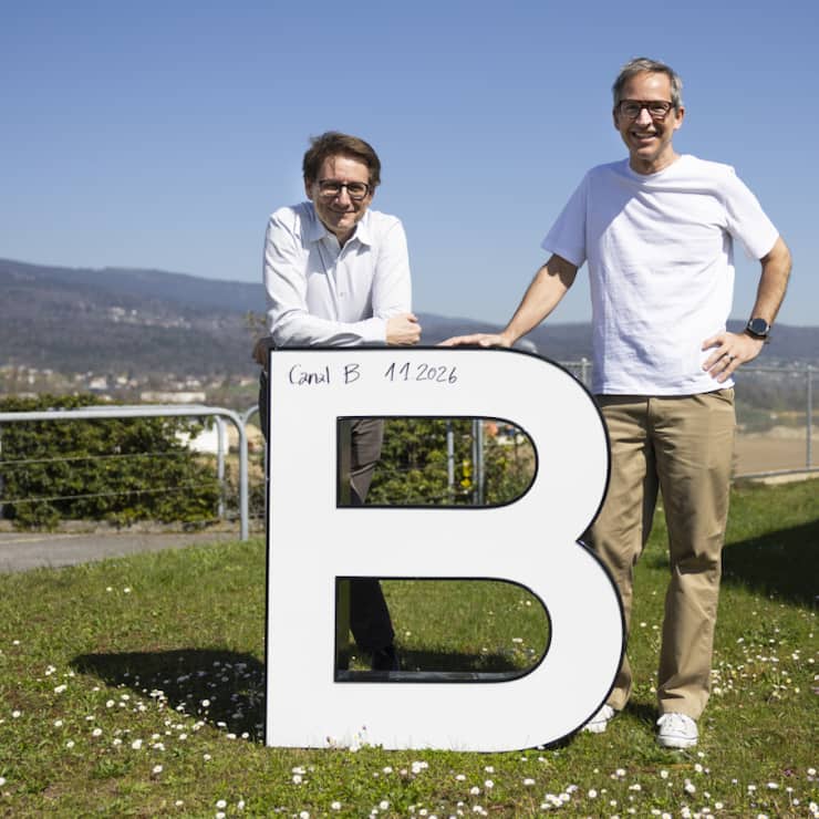 La nouvelle télévision doit voir le jour ces prochains mois. Ici, les directeurs de Canal Alpha, Marcello Del Zio et Joel Pelet.