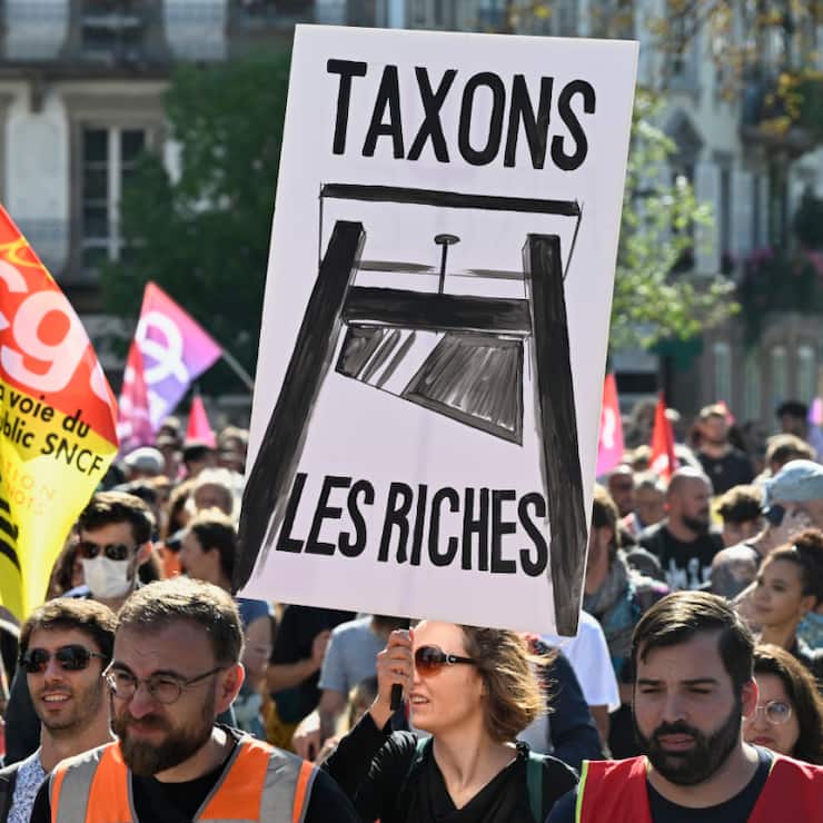 Une centaine d'action ont eu lieu mercredi dans toute la France. Sur cette photo, un rassemblement à Strasbourg.