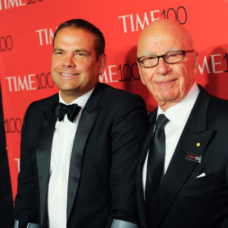 Le magnat des médias Rupert Murdoch à droite et son fils aîné Lachlan à gauche pourraient faire partie des investisseurs qui prendront le contrôle de TikTok aux Etats-Unis.