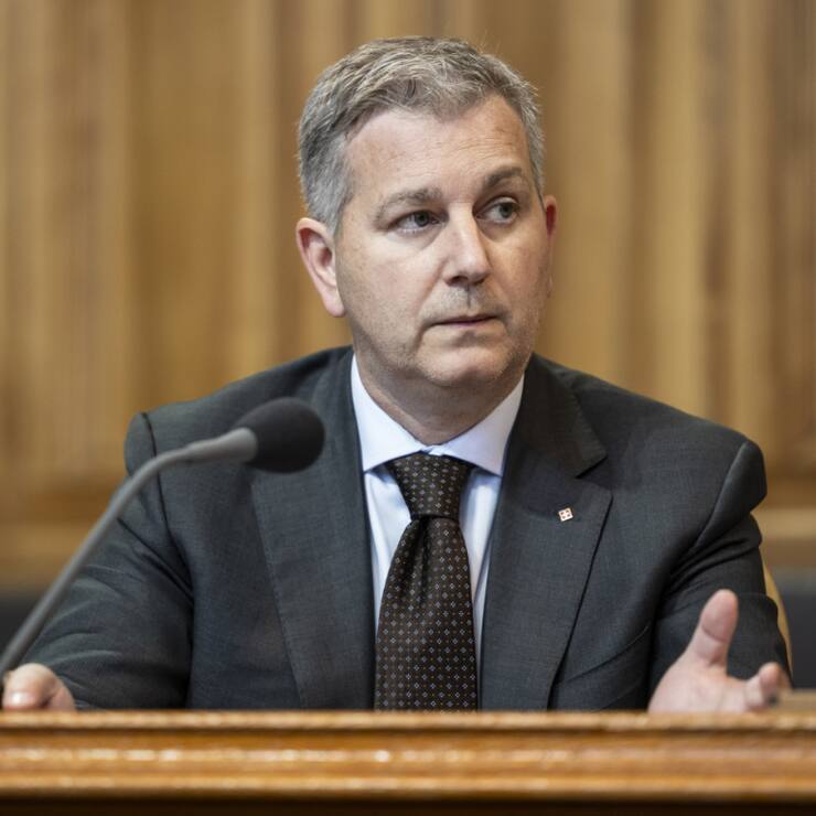 Le conseiller aux Etats Marco Chiesa (UDC/TI) demande une taxe de transit à travers la Suisse (archives).