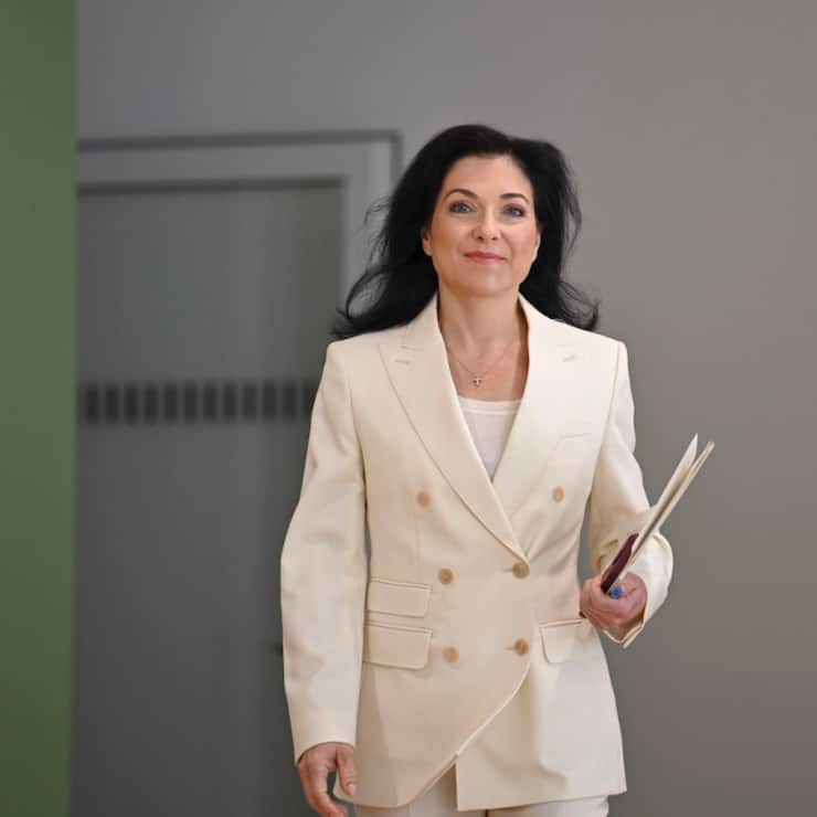 La ministre allemande de l'Economie, Katharina Reiche, présente mercredi les prévisions d'automne du gouvernement fédéral pour l'année en cours et 2026. (archive)