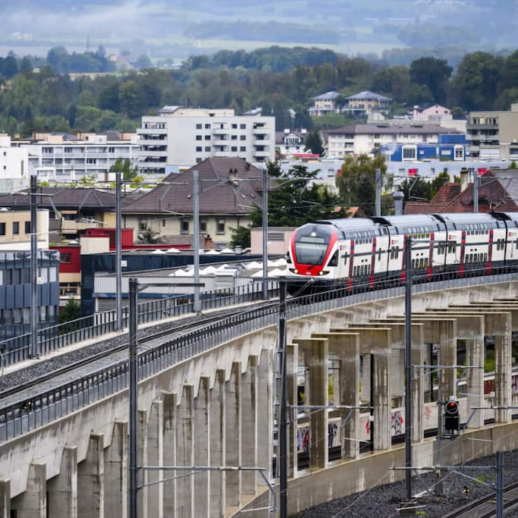 Les infrastructures ferroviaires auront un tout autre visage d'ici 2045 (ici illustration avec le tronçon Renens-Prilly).