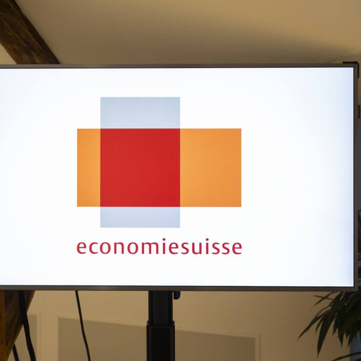 Le logo d'Economiesuisse dont Alexandre Keberle est membre de la direction. (Photo d'illustration)