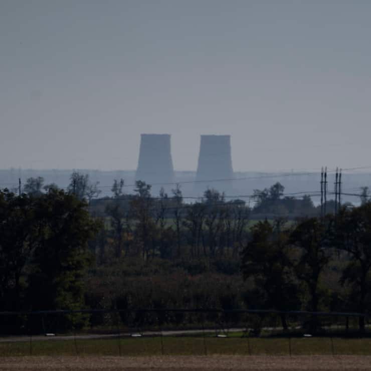 La centrale nucléaire de Zaporijjia, la plus grande d'Europe, est occupée depuis mars 2022 par les forces russes (archives).