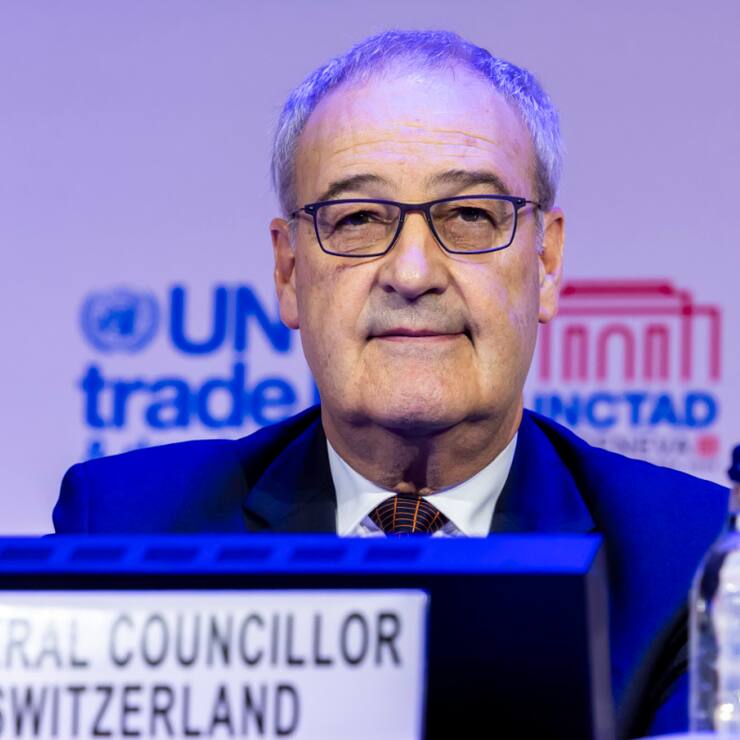 Le conseiller fédéral Guy Parmelin a été élu à Genève à la présidence de la conférence d'ONU Commerce et développement (CNUCED) qui a lieu tous les quatre ans dans des pays différents.