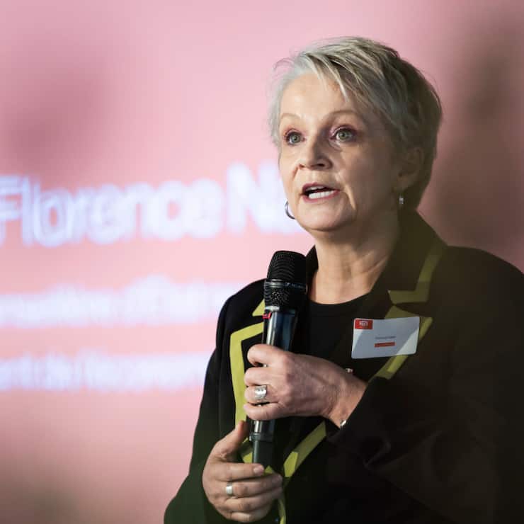 La conseillère d'Etat neuchâtelois Florence Nater a présenté un plan d'action en faveur des entreprises du canton touchées par la hausse des droits de douane américains (archives).