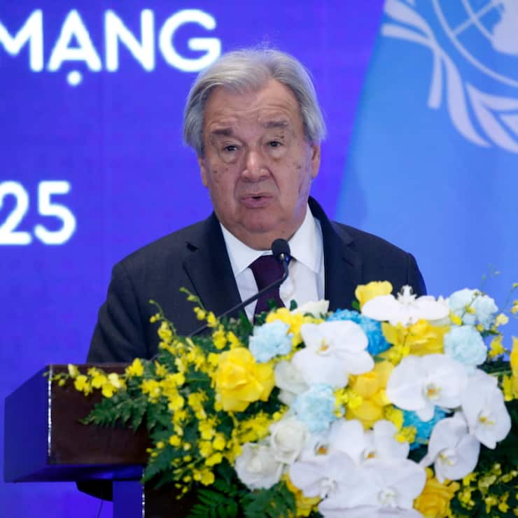 Le secrétaire général des Nations Unies, Antonio Guterres, s'est exprimé samedi après la signature de la Convention des Nations Unies contre la cybercriminalité à Hanoï au Vietnam.