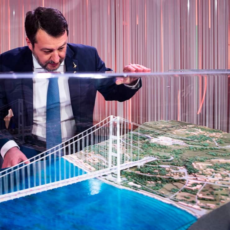 La Cour des comptes italienne n'a pas validé la décision de lancer le projet pharaonique de plan entre la Sicile et le continent. De quoi rendre fou de rage le ministre des infrastructures et des transports, Matteo Salvini (archives).