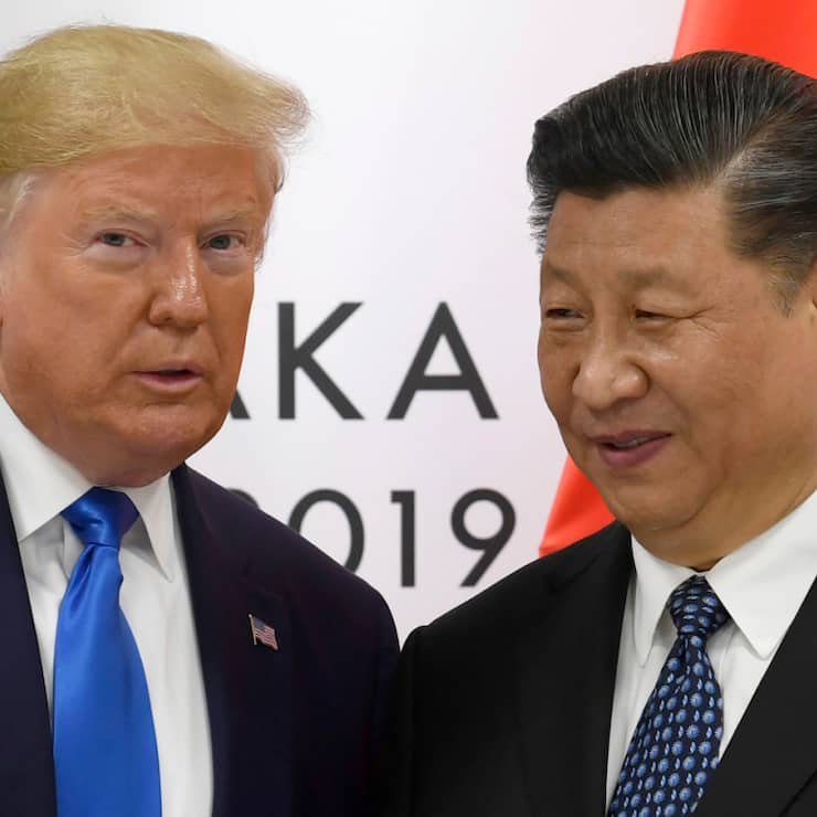 C'est la première rencontre entre Donald Trump, à gauche sur le cliché, et Xi Jinping depuis 2019 (archives).