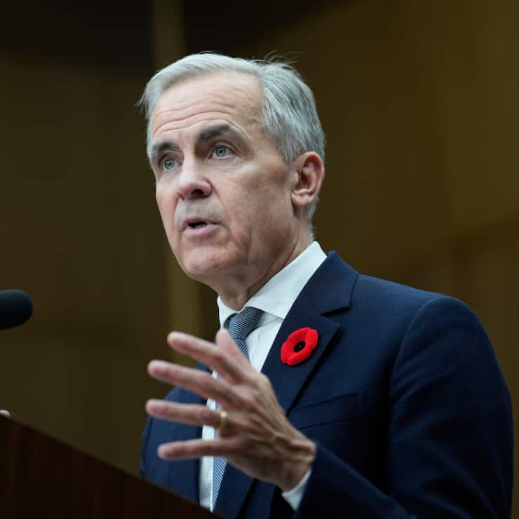 Le premier ministre canadien Mark Carney s'exprime en Corée du Sud samedi.