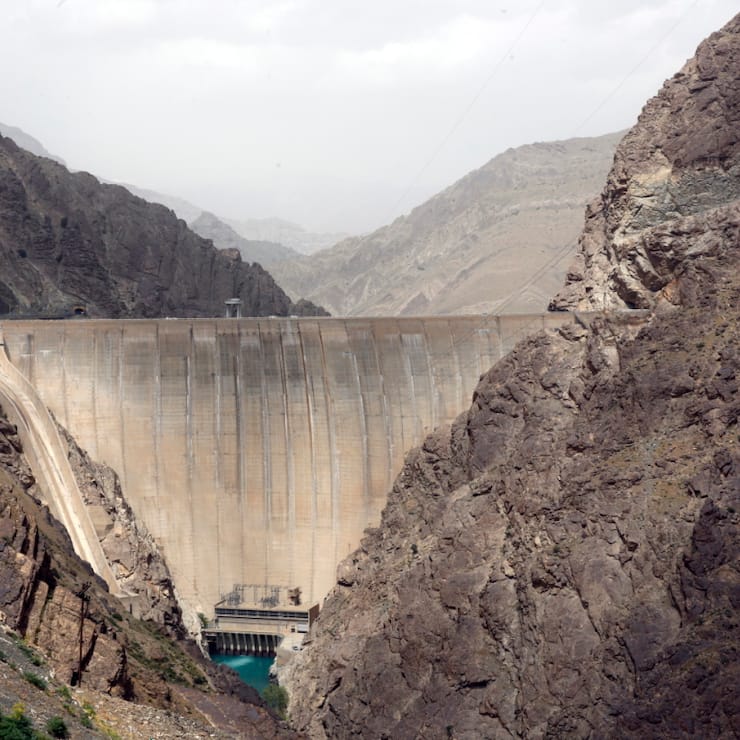 Le barrage Amir-Kabir, l'un des cinq qui alimentent Téhéran en eau potable, n'est plus rempli qu'à 8% (Archives).
