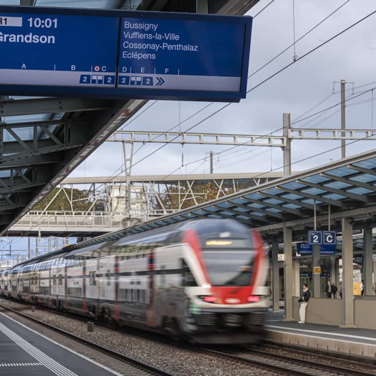 En moyenne, chaque habitant de Suisse a utilisé le train 71 fois l&#8217;année dernière. (photo symbolique)